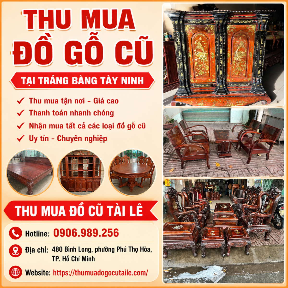 Thu mua đồ gỗ cũ tại Trảng Bàng Tây Ninh