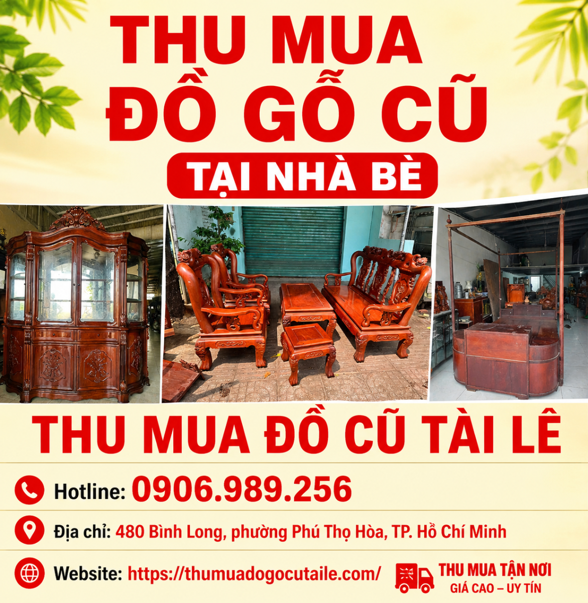 Thu mua đồ gỗ cũ tại Nhà Bè