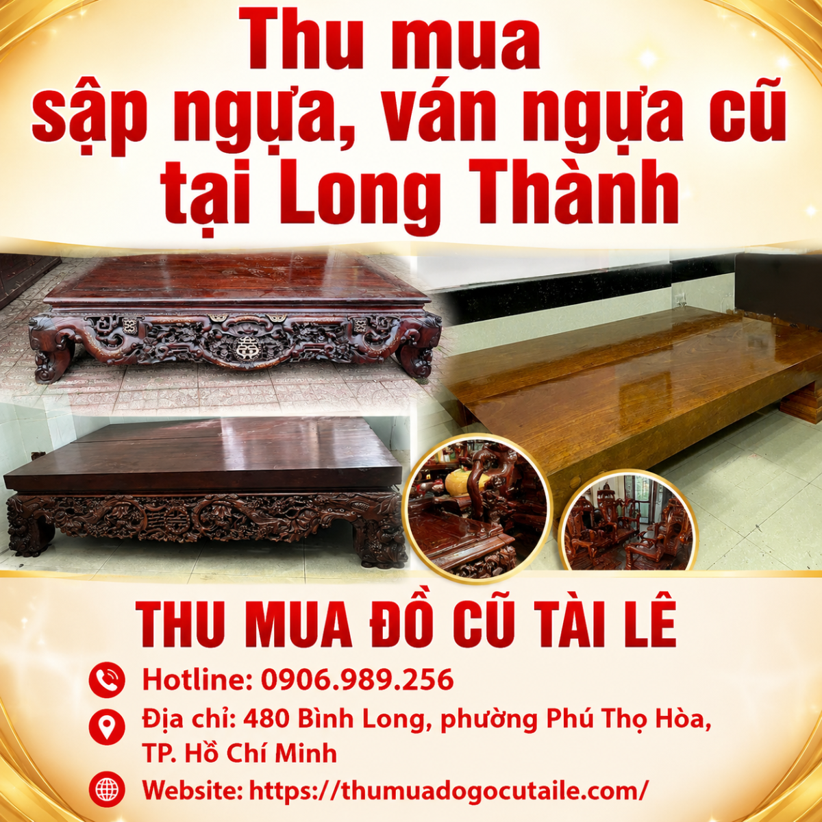 Thu mua sập ngựa, ván ngựa cũ tại Long Thành