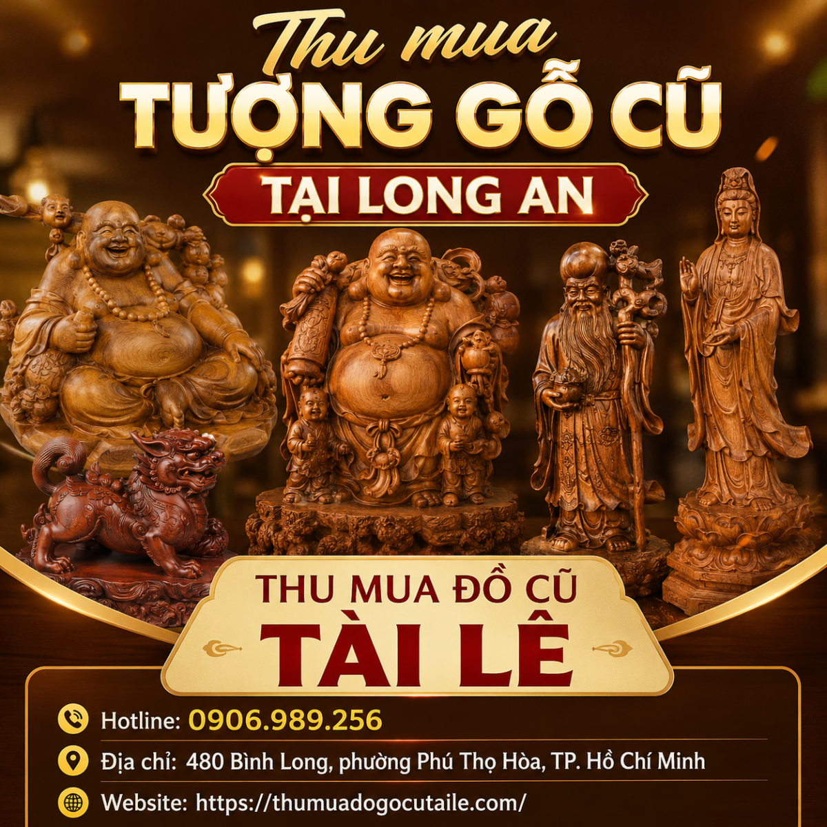 Thu mua tượng gỗ cũ tại Long An