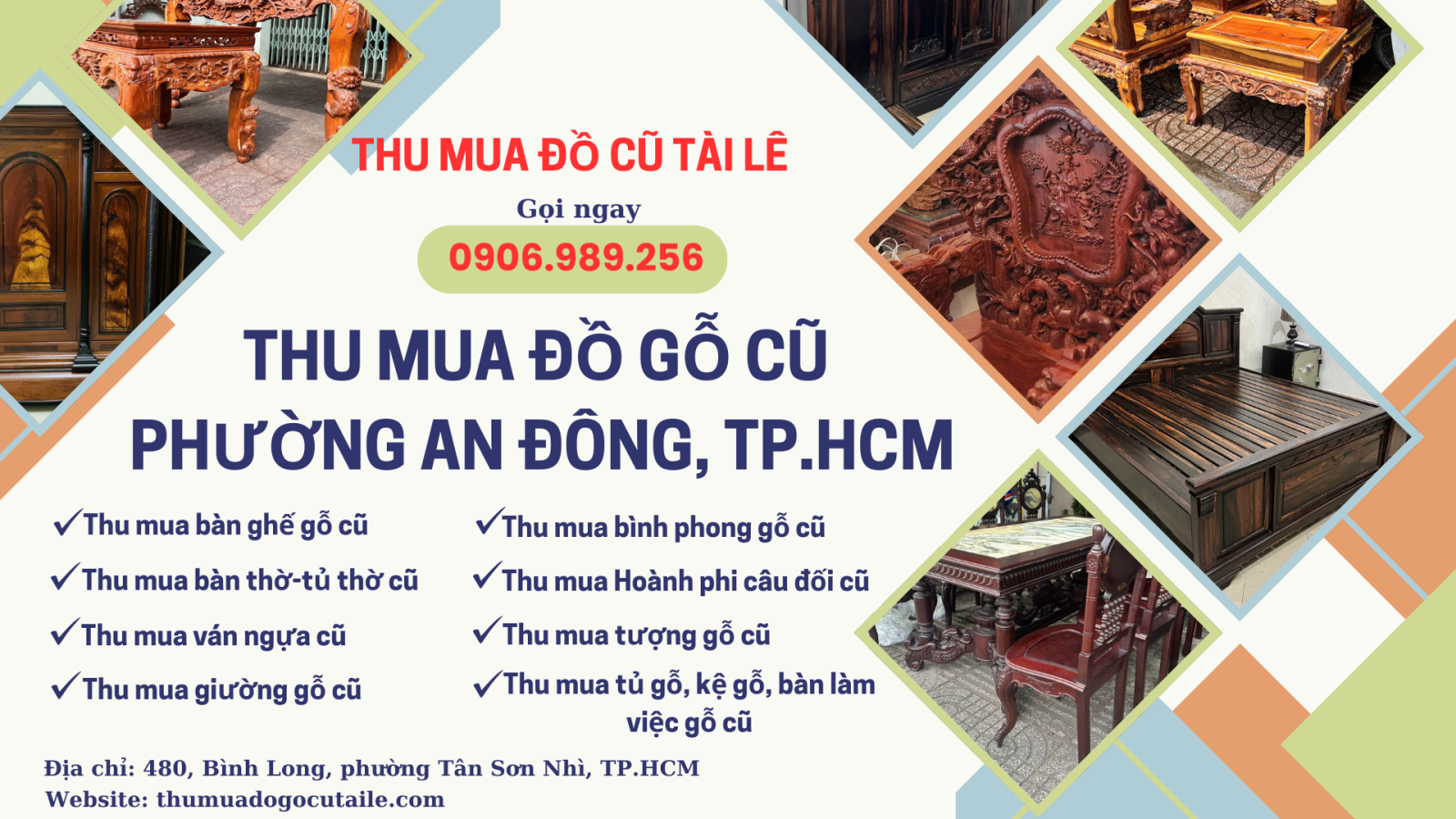 Thu mua đồ gỗ cũ phường An Đông, TP.HCM