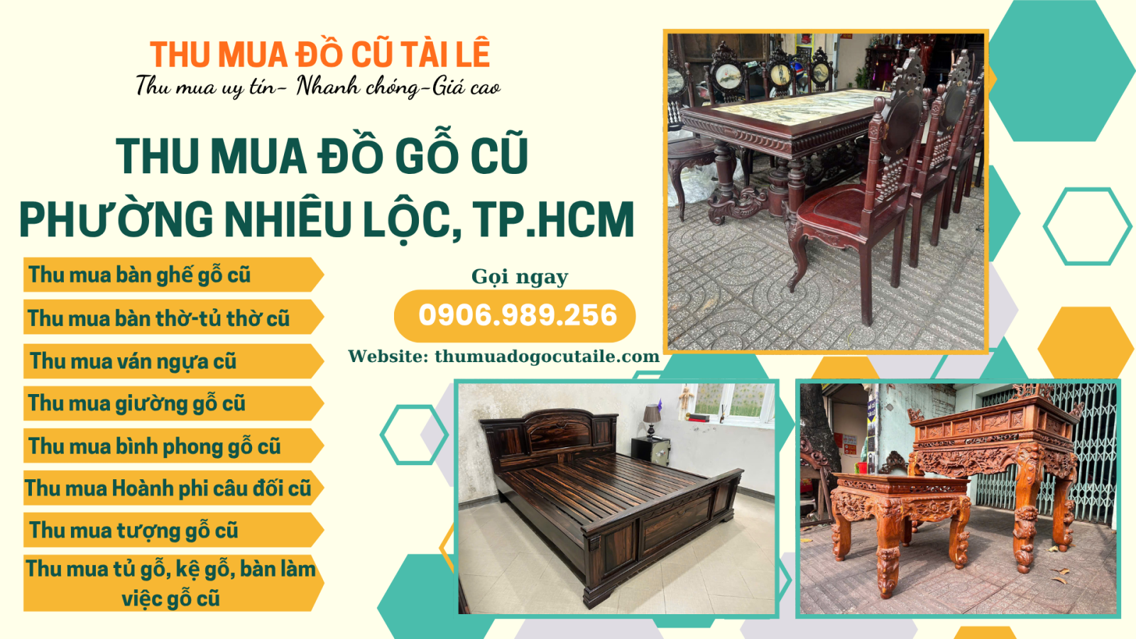 Thu mua đồ gỗ cũ phường Nhiêu Lộc, TP.HCM: Đồ cũ Tài Lê