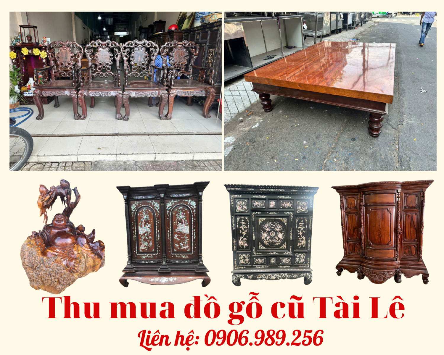 Dịch vụ thu mua tủ gỗ cũ quận 8- Tài Lê