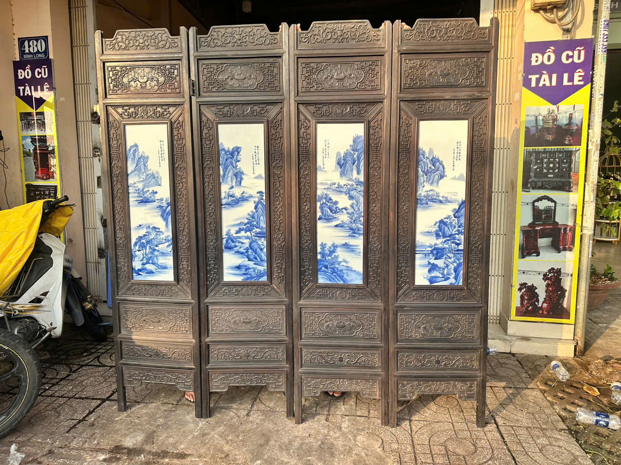 Thu mua bình phong vách ngăn cũ: thu mua đồ gỗ cũ giá cao TP HCM