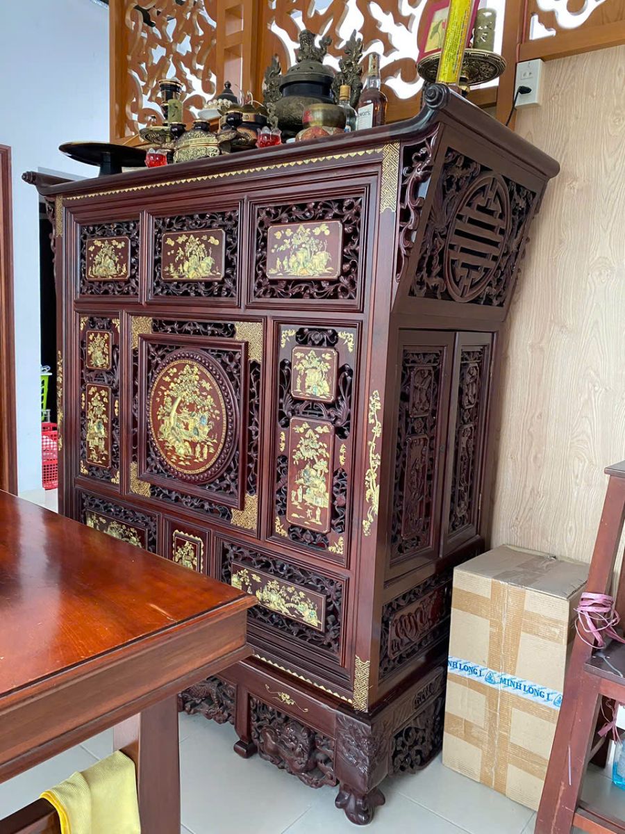 Thanh lý thu mua đồ gỗ cũ: thu mua tủ thờ cũ giá cao