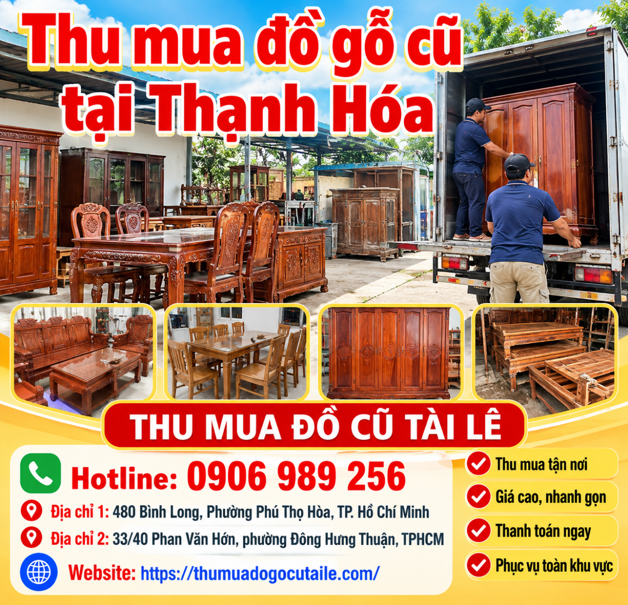 Thu mua đồ gỗ cũ tại Thạnh Hóa