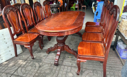 BỘ BÀN ĂN CĂM XE GÕ