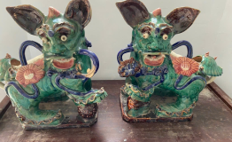CẶP KỲ LÂN GỐM XƯA