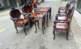 Bộ louis gỗ trắc 