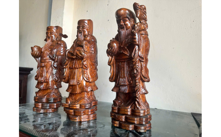 TƯỢNG GỖ PHÚC LỘC THỌ