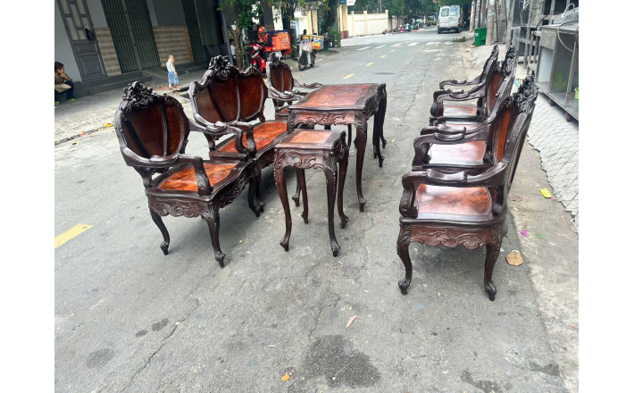 Bộ louis gỗ trắc 