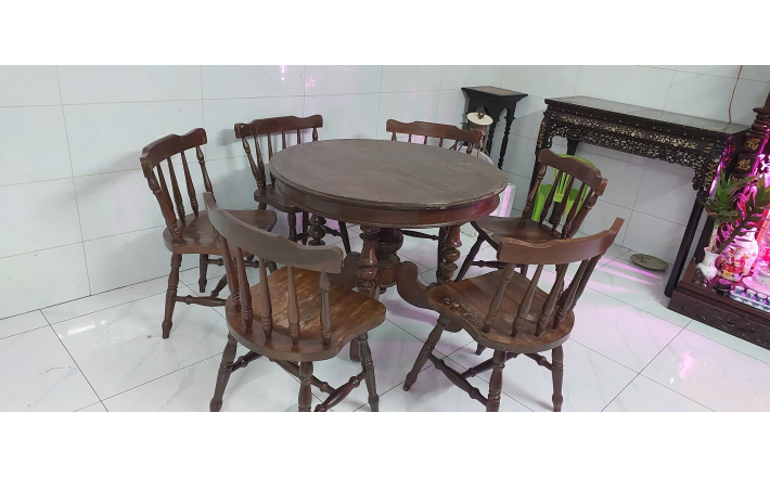 BỘ BÀN ĂN GHẾ RẼ QUẠT