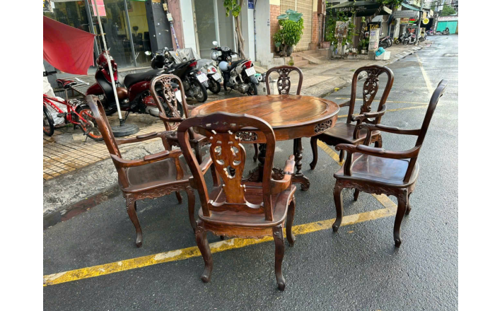 BỘ BÀN ĂN TRÒN 6 GHẾ