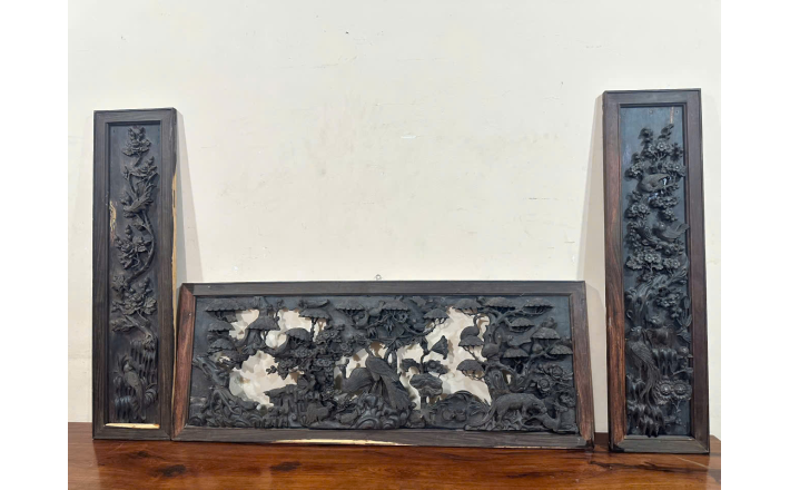 TRANH GỖ TRẮC ĐỤC TAY